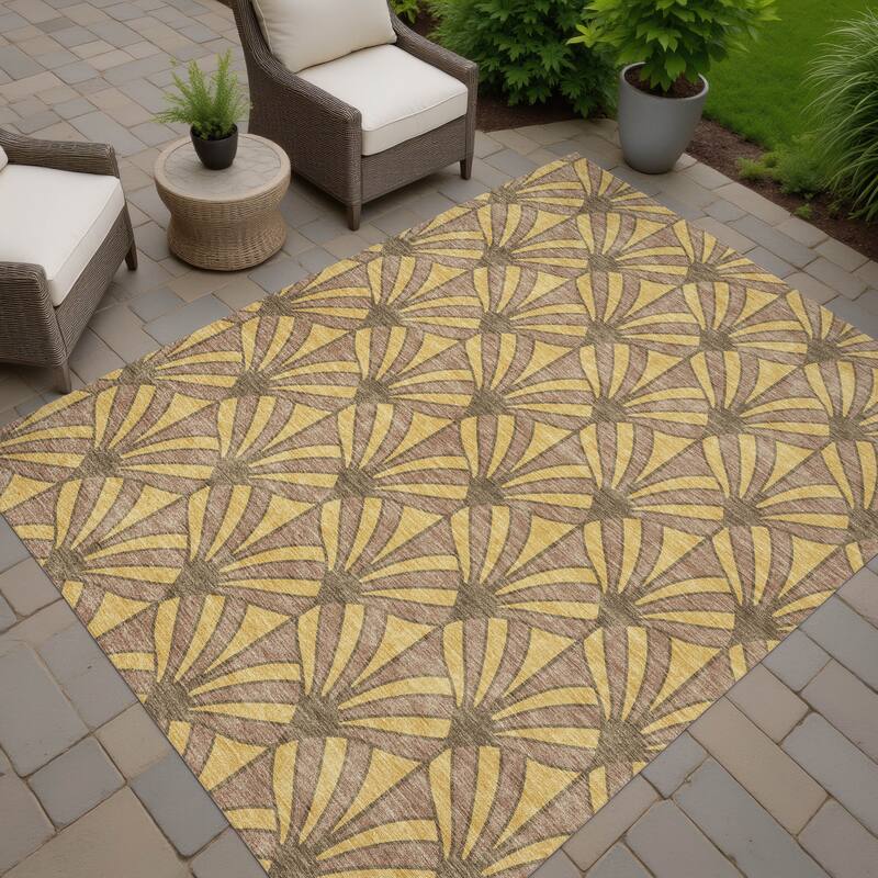 Machine Washable Indoor/ Outdoor Casual Kim Chantille Rug