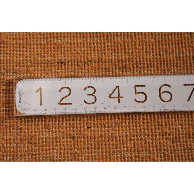 Gabbeh Modern Rug Hand-Knotted Striped Wool Carpet - 3'5" x 4'11"