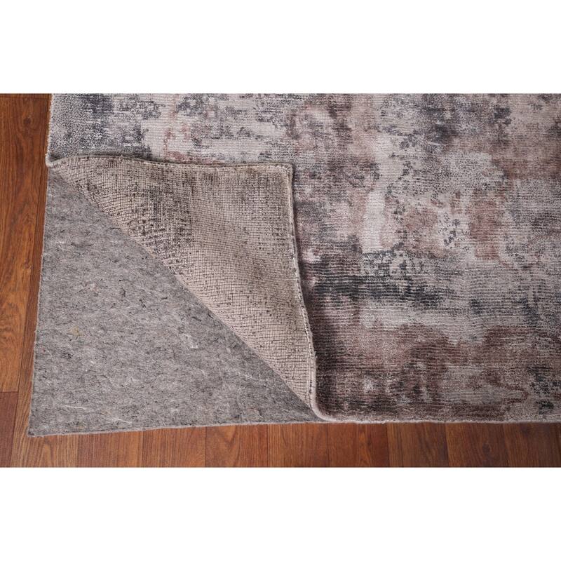 All-Over Abstract Indian Area Rug Handmade Wool Carpet - 8'0"x 10'2"