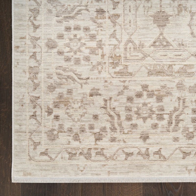 Nourison Shadows Indoor only Ivory Grey Persian Area Rug