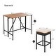 preview thumbnail 5 of 17, 10-Piece Outdoor Patio Counter Height Foldable Dining Set with 8 Cushioned Stools, 2 Acacia Wood Foldable Table