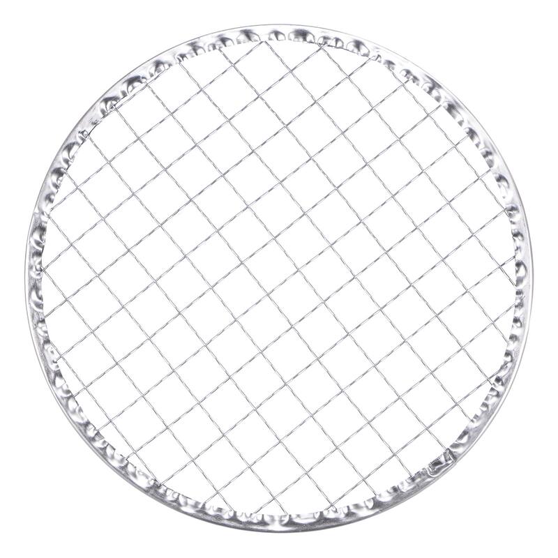10pcs Round BBQ Grill Net 6.5" Dia Galvanized Iron Barbecue Mesh Mat for Baking