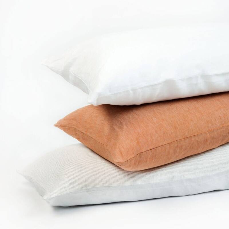 French Linen Pillow with Removable Sham by BOKSER HOME
