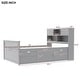 preview thumbnail 44 of 52, Full Size Storage Platform Bed Captain Bed with 4 Drawers and Storage Headboard, Wood Slats Support No Box Spring Needed
