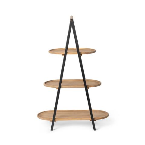 Wooden 3-Tiered Server - 20"L x 10.5"W x 30.5"H