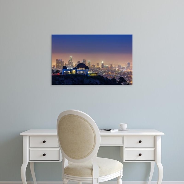 Easy Art Prints Toby Harriman Visuals's 'L.A. Skyline with Griffith Observatory' Premium Canvas Art