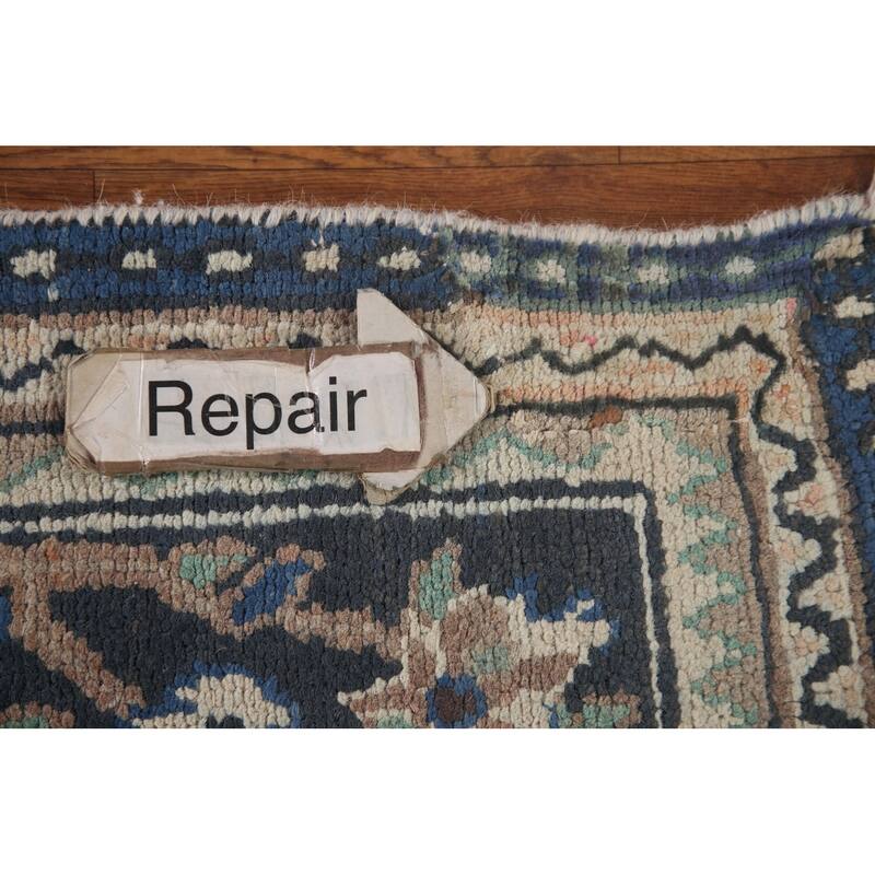 Hamedan Persian Vintage Area Rug Living Room Hand-knotted Wool Carpet - 6'11" x 9'7"