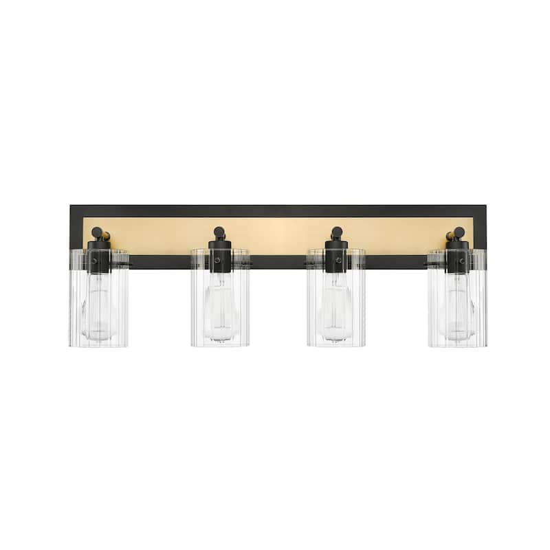 Millennium Lighting Gasol 2/3/4 Vanity Fixture - 4 Light - Matte Black / Vintage Brass