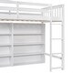 preview thumbnail 10 of 19, Twin Size Loft Bed with 8 Open Storage Shelves and Built-in Ladder