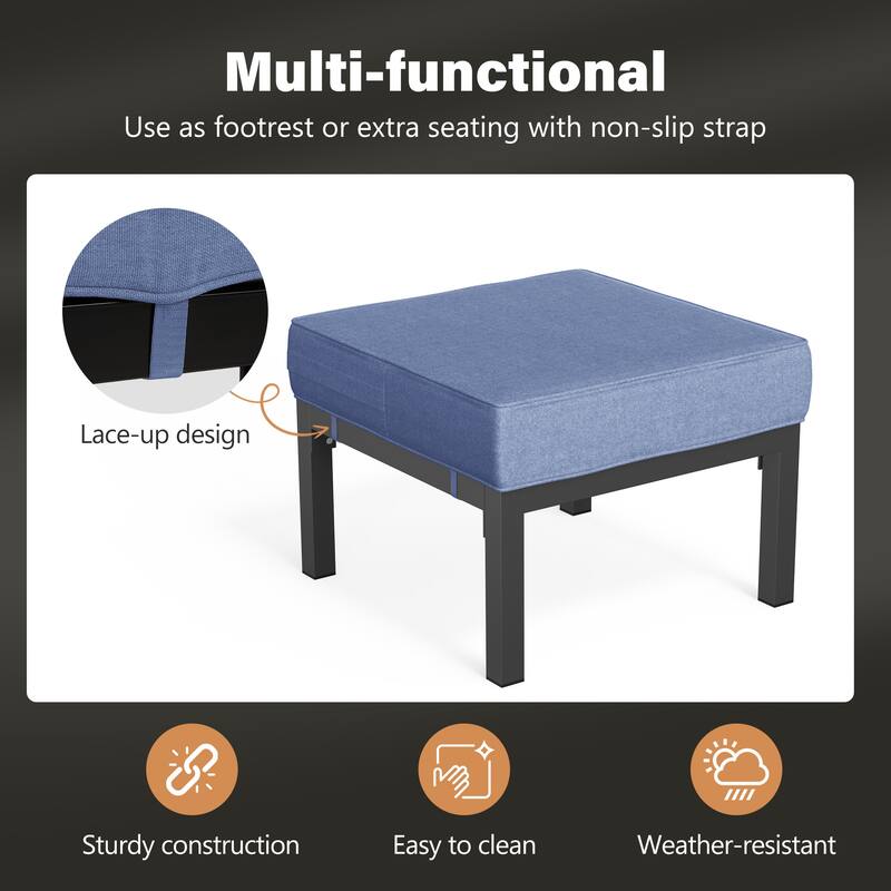 Aluminum 5-piece Outdoor Sofa Seating Group With Cushions