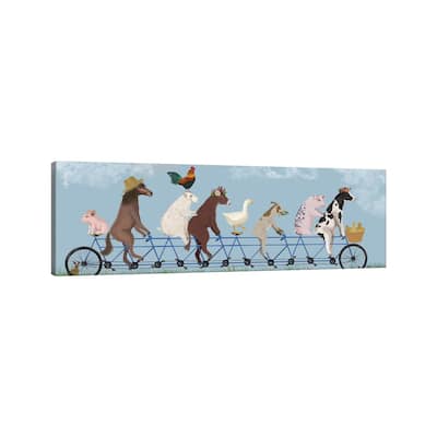 iCanvas "Tandem Farm Animals" by Fab Funky Canvas Print