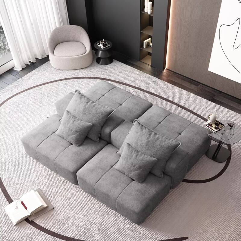 Oversized Modular Sectional Sofa,Sparkling Chenille Fabric,DIY Sofa