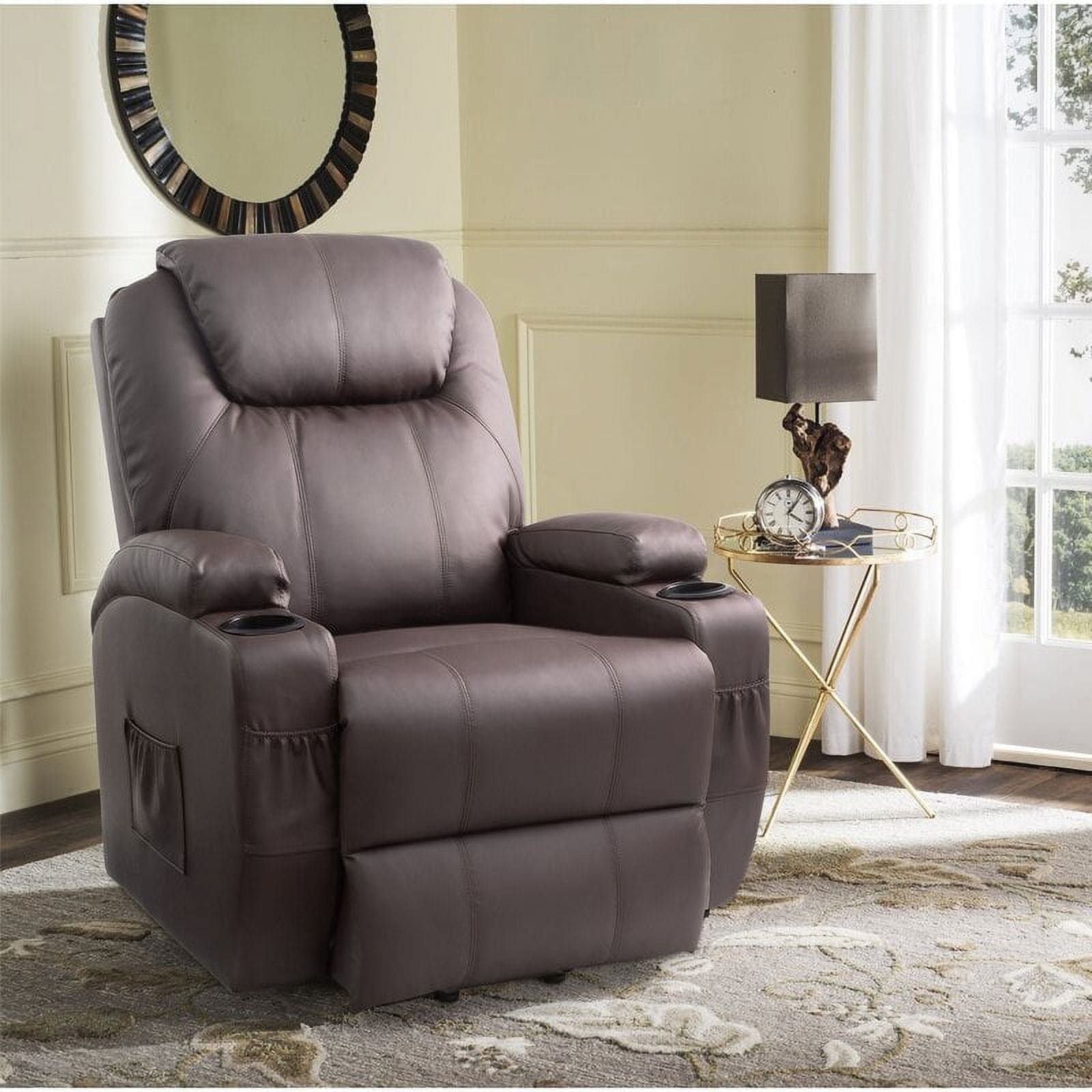 Furniwell Power Lift Recliner Chair for Elderly with Heat, Side Pocket, Living room