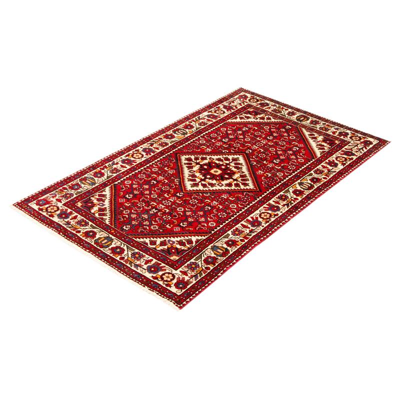 ECARPETGALLERY Hand-knotted Andelz Red Wool Rug - 3'8 x 7'7