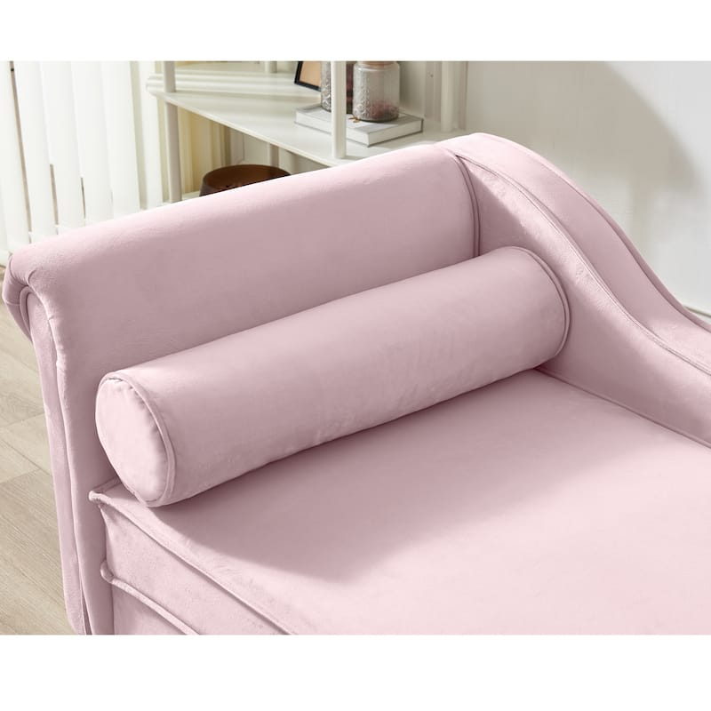 Upholstery Chaise Lounge Chair with Storage Velvet