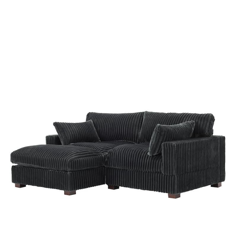 Oversized Plush Modular Sectional Sofa Set L Shaped Couch