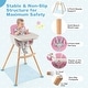 preview thumbnail 15 of 24, Babyjoy 3 in 1 Convertible Wooden High Chair Baby Toddler Highchair w/ - 20.5" x 21.5" x 36"