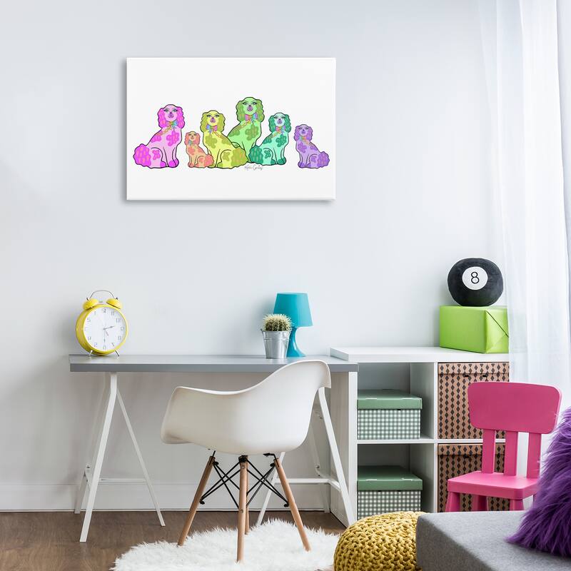 Stupell Colorful Posh Pooches Canvas Wall Art Design By Katie Conley