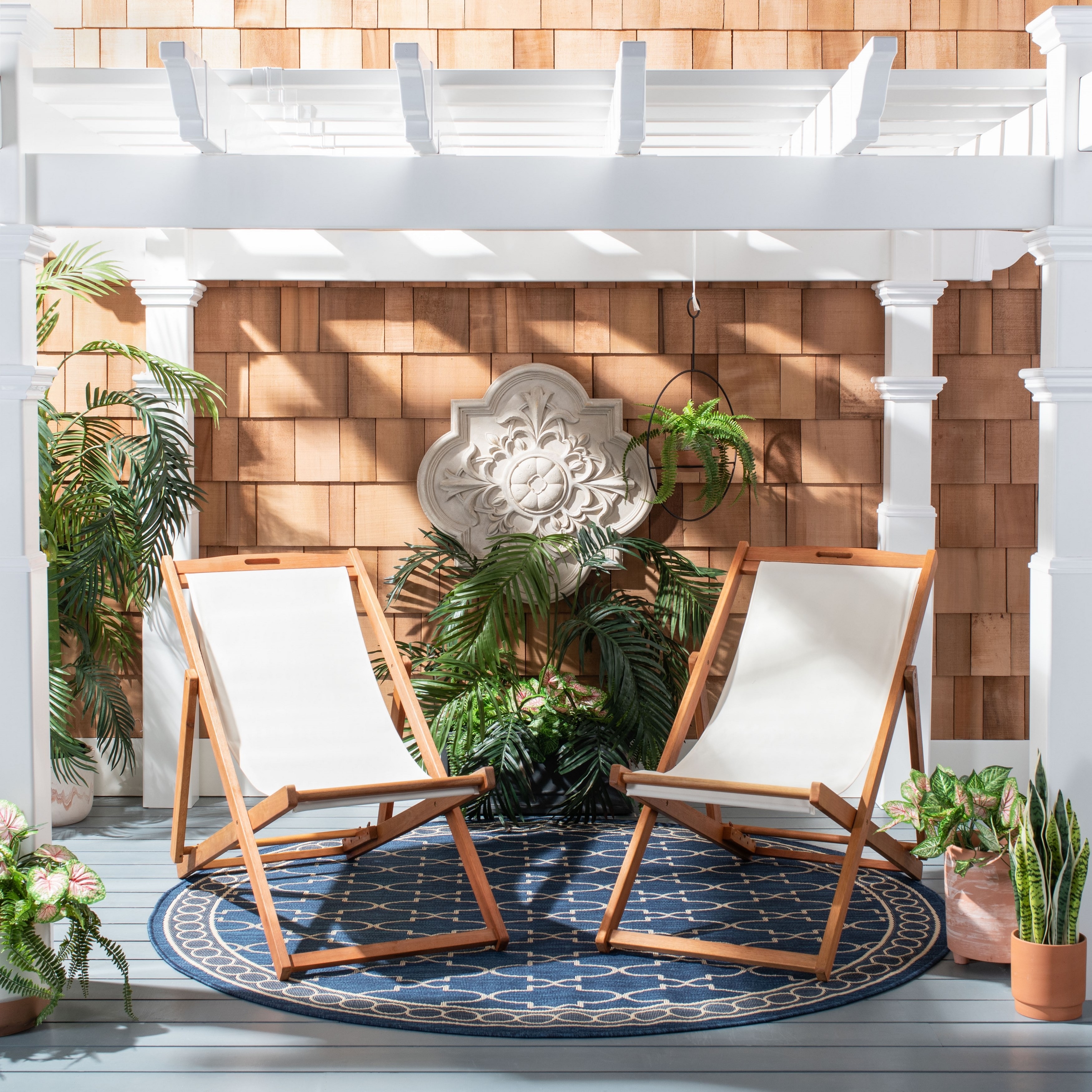 safavieh outdoor living loren sling chair