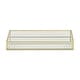 preview thumbnail 6 of 15, Veldra Gold Rectangular Fluted Glass Tray