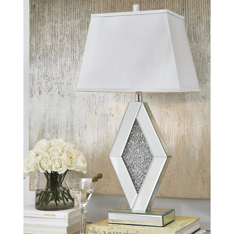 Prunella Silver Table Lamp - 30 in - 30 in - Silver