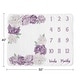 preview thumbnail 4 of 4, Sweet Jojo Designs Lavender Purple Boho Shabby Chic Floral Girl Baby Monthly Milestone Blanket Ivory Bohemian Vintage Watercolor