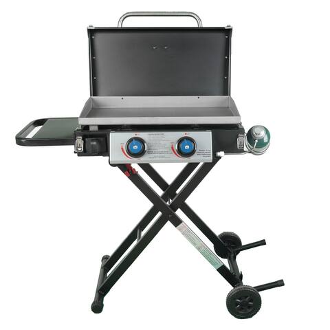 Razor Griddle GGC2030M 25 Inch 2 Burner LP Propane Gas w/ Folding Shelf, Steel - 49.6