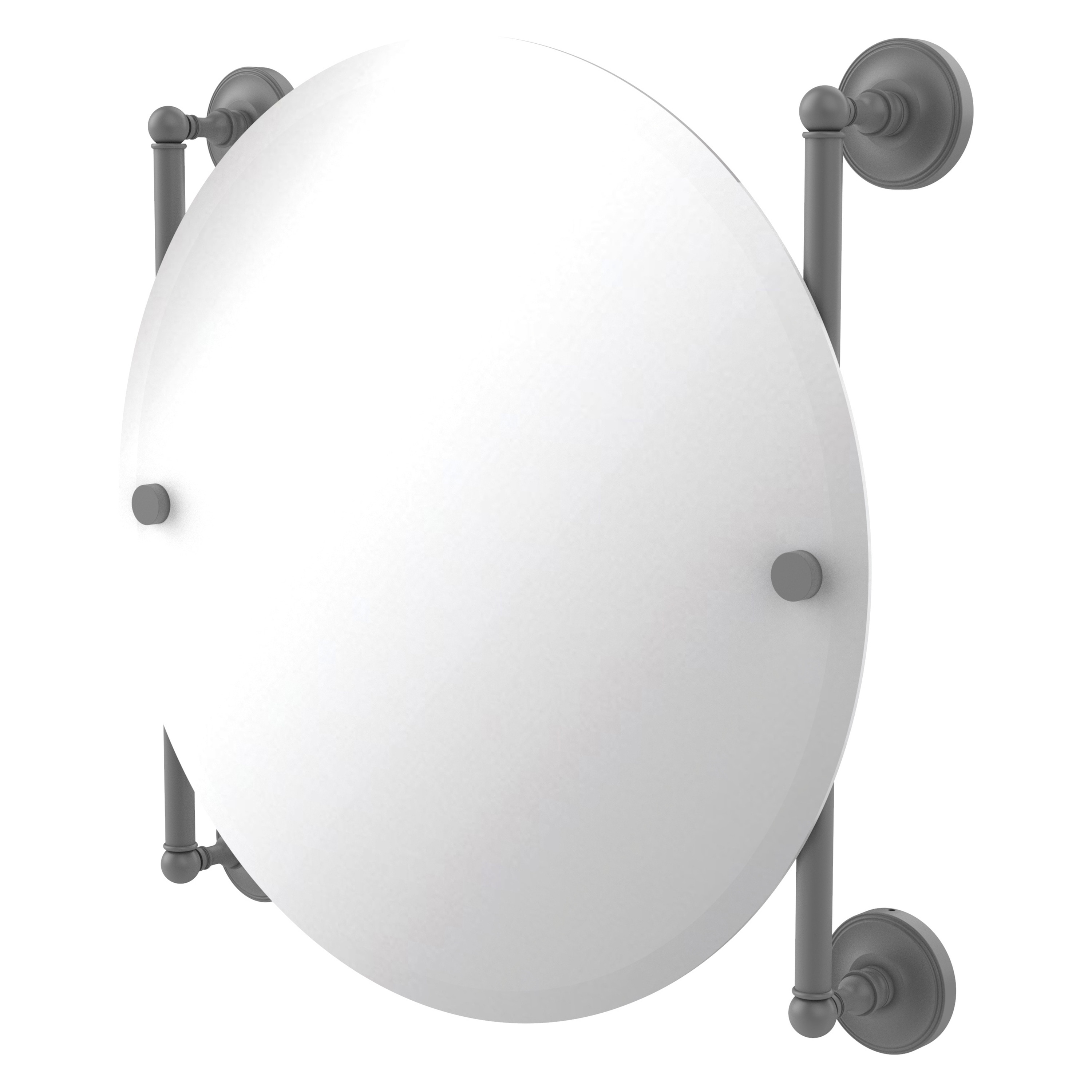 Allied Brass Prestige Regal Collection Round Frameless Rail Mounted Mirror