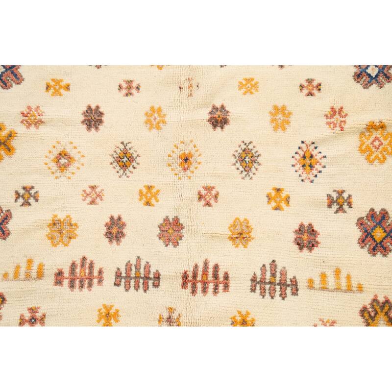 Tribal Moroccan Oriental Area Rug Wool Hand-knotted Foyer Carpet - 4'7" x 7'10"