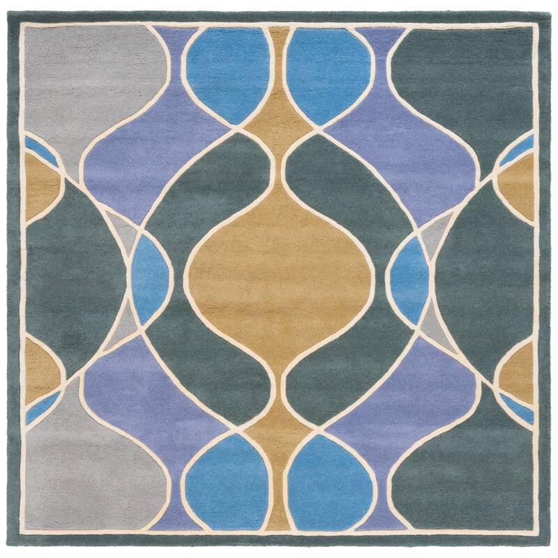 SAFAVIEH Handmade Soho Hailey N.Z. Wool Rug - 6' Square - Multi