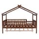 preview thumbnail 20 of 36, Creativity House Bed,Full Size Wooden House Bed with Twin Size Trundle,Solid Construction