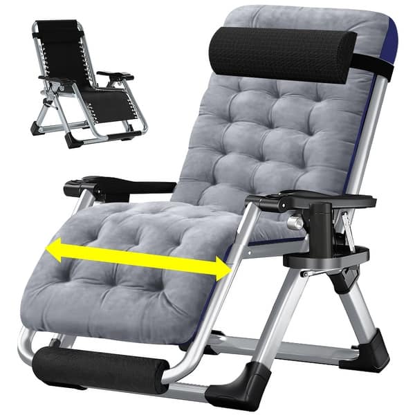 DoCred Oversized XL Zero Gravity Chair, Folding Reclining Lounge On