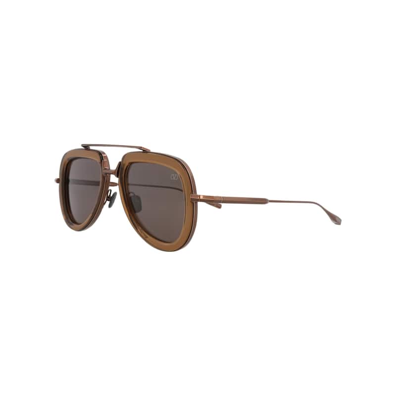 Valentino Aviator-Frame Acetate and Metal Sunglasses