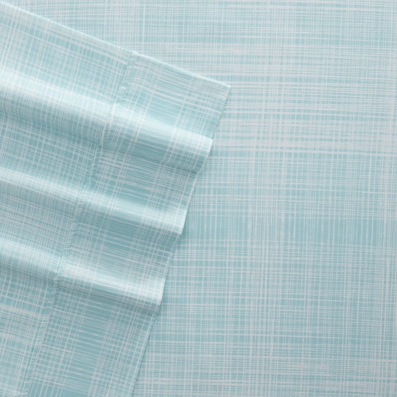 Becky Cameron Printed 4 Piece Deep Pocket Bed Sheets Set - King - thatch-aqua