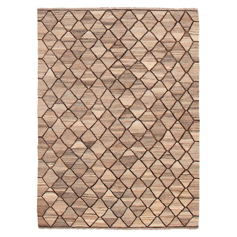 Sivas Taupe Kilim 5'0" x 6'8" - 5'0 x 6'8 - Taupe - 5'0 x 6'8