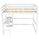 preview thumbnail 57 of 57, Comprehensive Design Full Size Loft Bed with Desk,Shelves and Ladder
