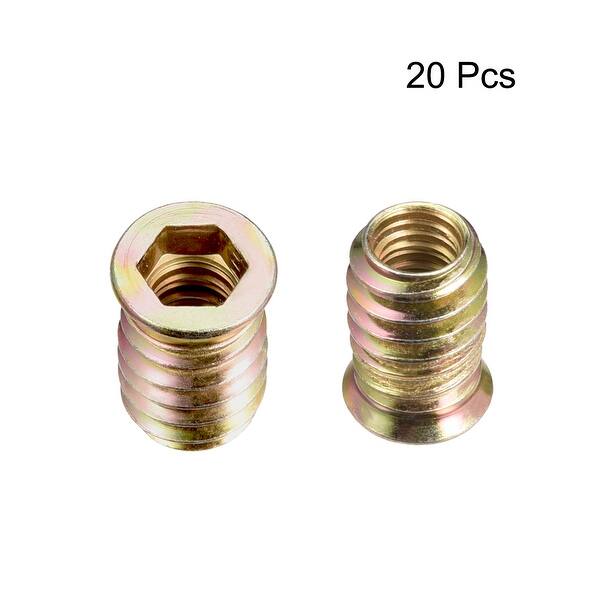 uxcell 30pcs M5x10mm Iron Furniture Assortment Non-Flange Threaded Insert Nut for Wood uxcell 30pcs M5x10mm Iron Furniture Assortment Non-Flange Threaded Insert Nut for Wood