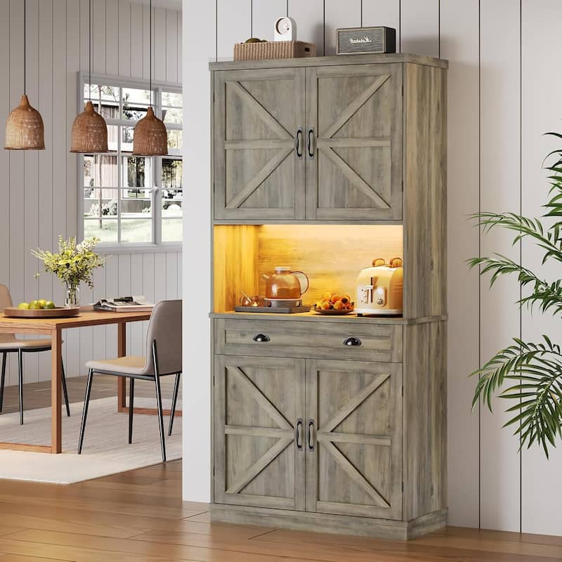 Farmhouse Kitchen Storage Cabinet Pantry Cabinet Home Bar