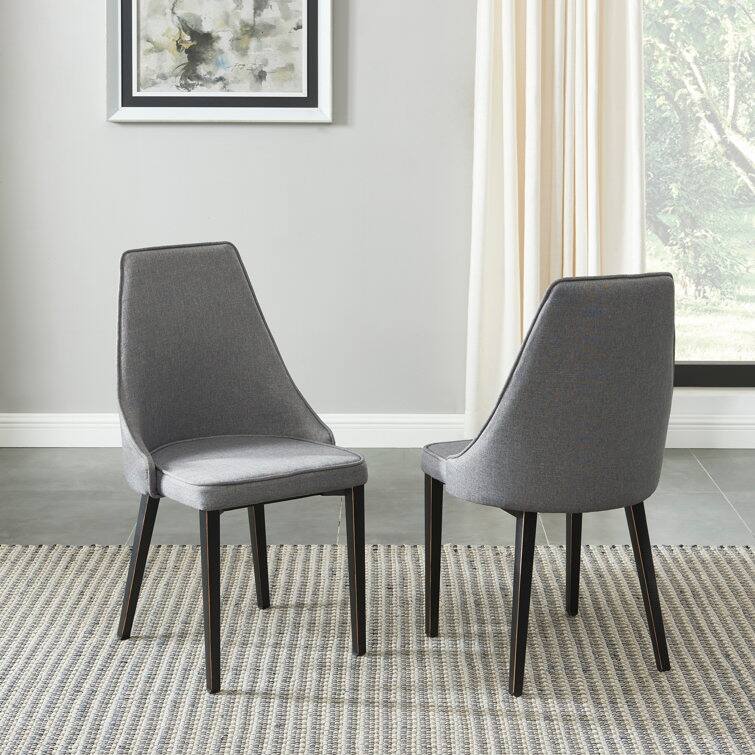 Pholstered Metal Side Chair (Set of 2) - Black