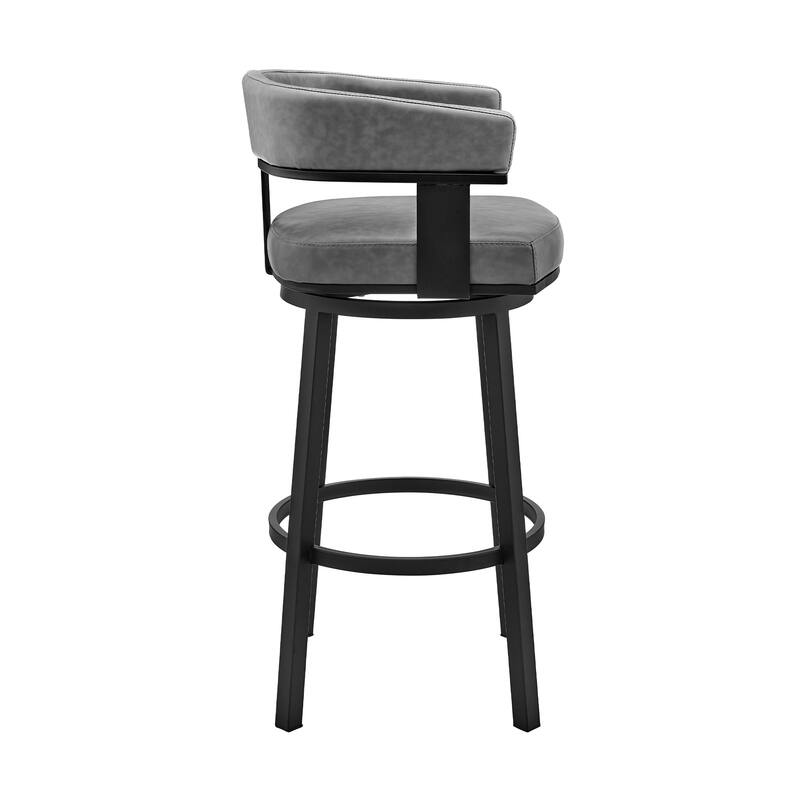 Cohen Modern Swivel Bar Stool, Upholstered Counter Chair with Metal Frame
