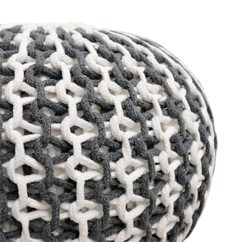 Pasargad Home Santorini Cotton Pouf
