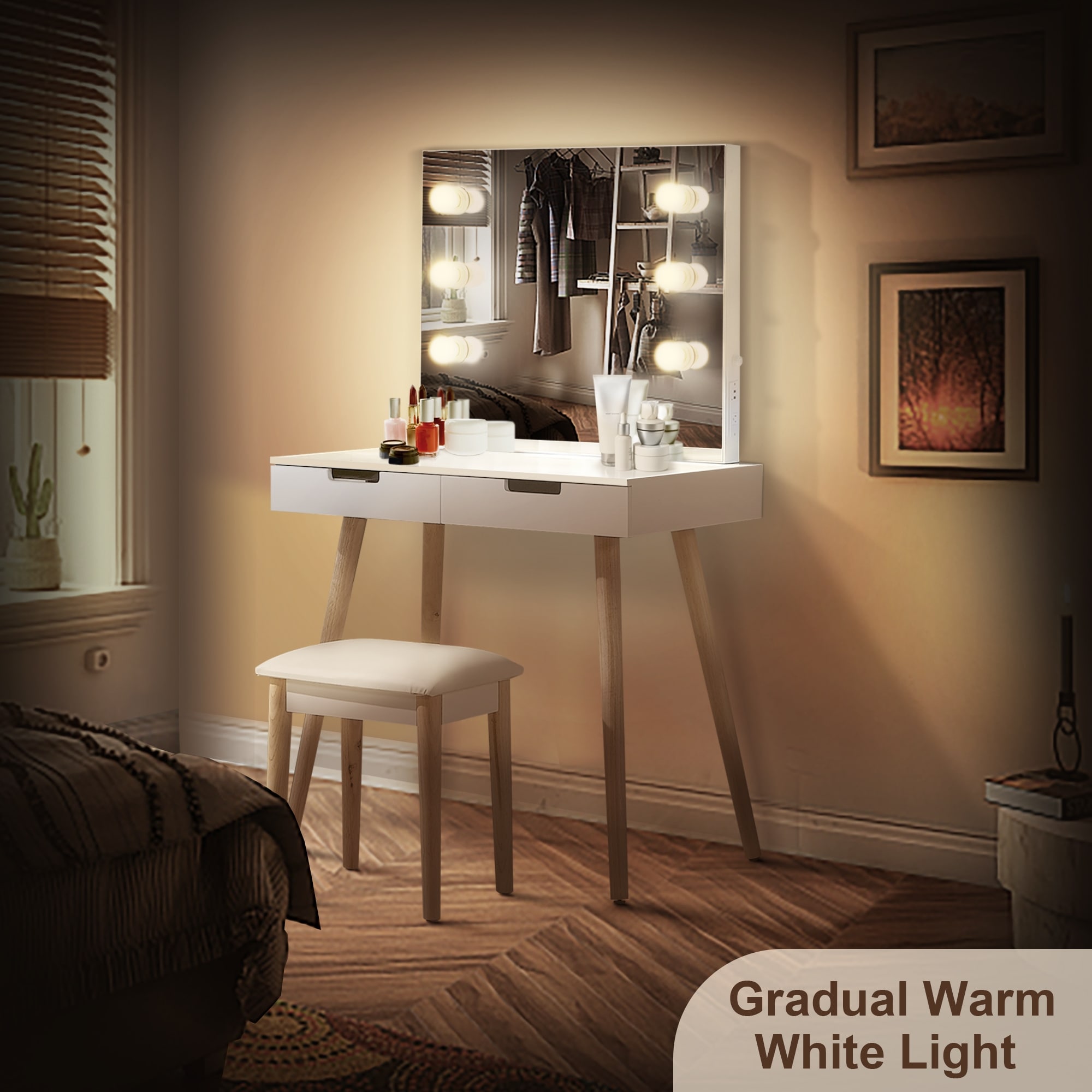 Hollywood style vanity set hot sale