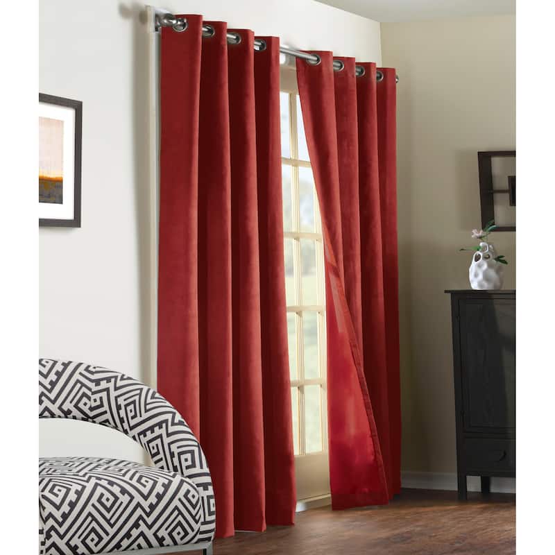 Thermaplus Navar Total Blackout Woven Faux Suede Curtain Panel