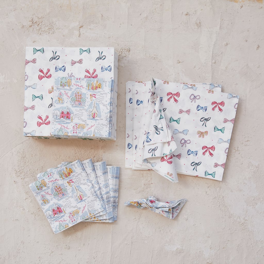 Bows Pattern Square Paper Napkins