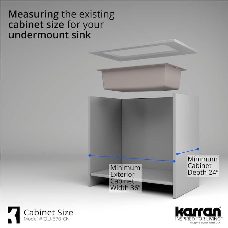 Karran Undermount Quartz 32 in. Single Bowl Kitchen Sink Kit