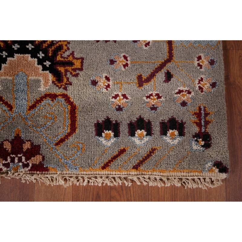 Tribal Geometric Kazak Oriental Runner Rug Hand-Knotted Wool Carpet - 3'1"x 10'3"