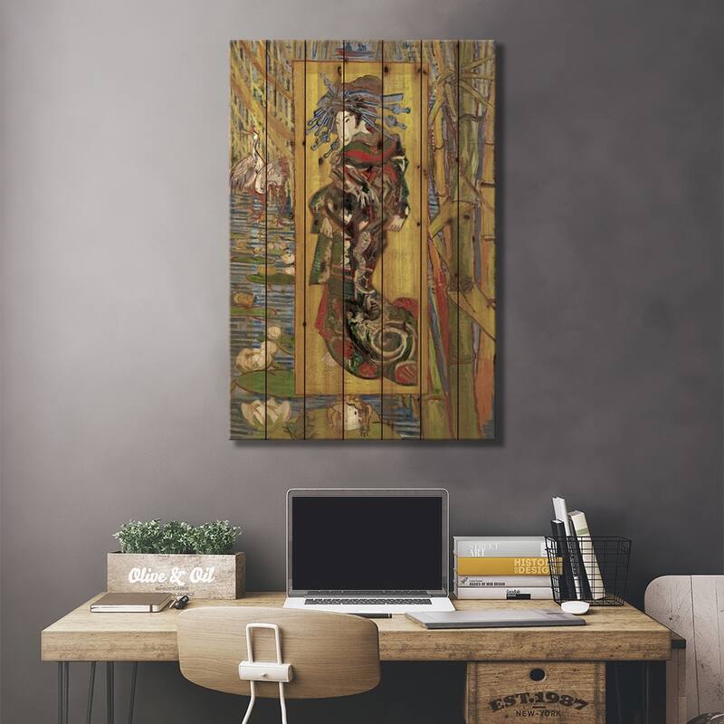 Courtesan (After Eisen) Print On Wood by Vincent van Gogh - Multi-Color