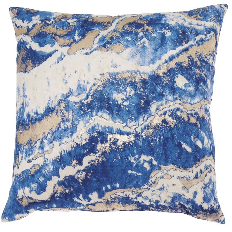 Mina Victory Metallic Marble Throw Pillow