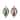 Transpac Glass Round Tinsel Tree Ornament Set of 2 Christmas Home Decorations - Multicolor