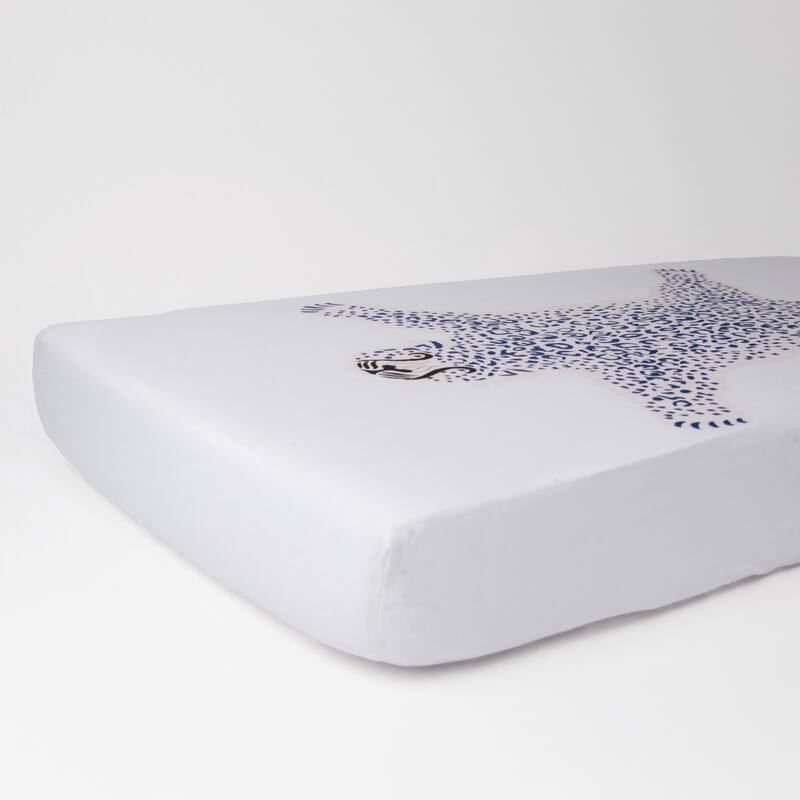 Rizzy Home Tiger Print Cotton Fitted Cribsheet - 28" X 52"